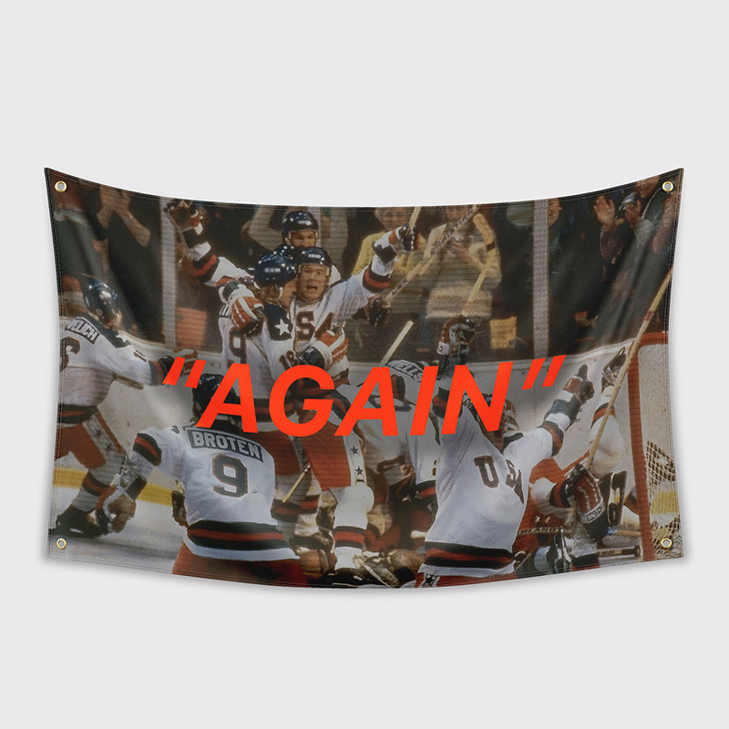 Hype Flags - Miracle Hockey Again Flag | USA Tapestry – HypeFlags