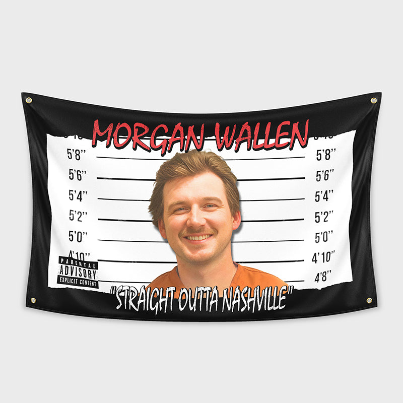Hype Flags - Morgan Wallen Mugshot Flag | Nashville Tapestry