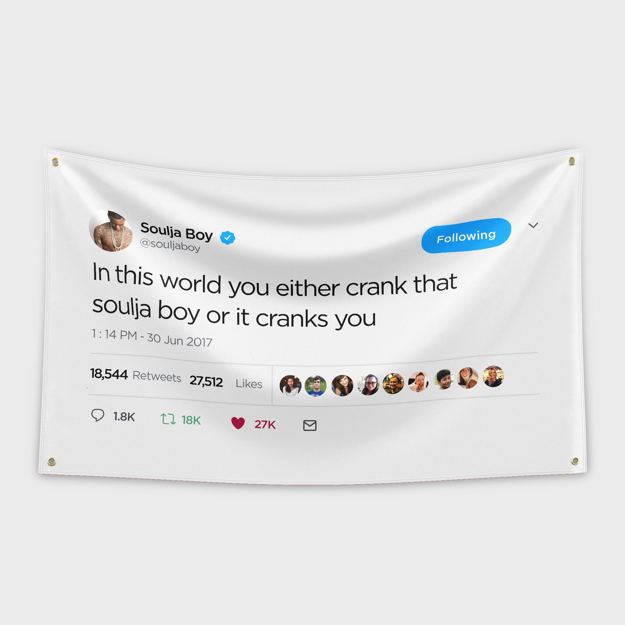 In this world you either crank that soulja boy tapestry hot sale