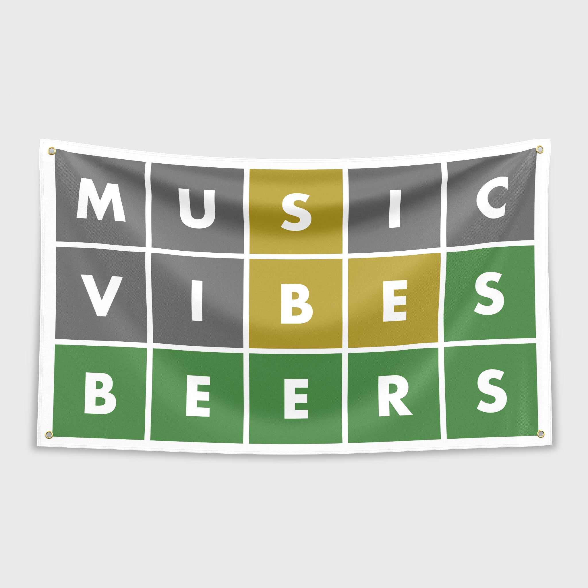 Hype Flags - Beerdle Flag  Funny Parody Wordle Game Tapestry